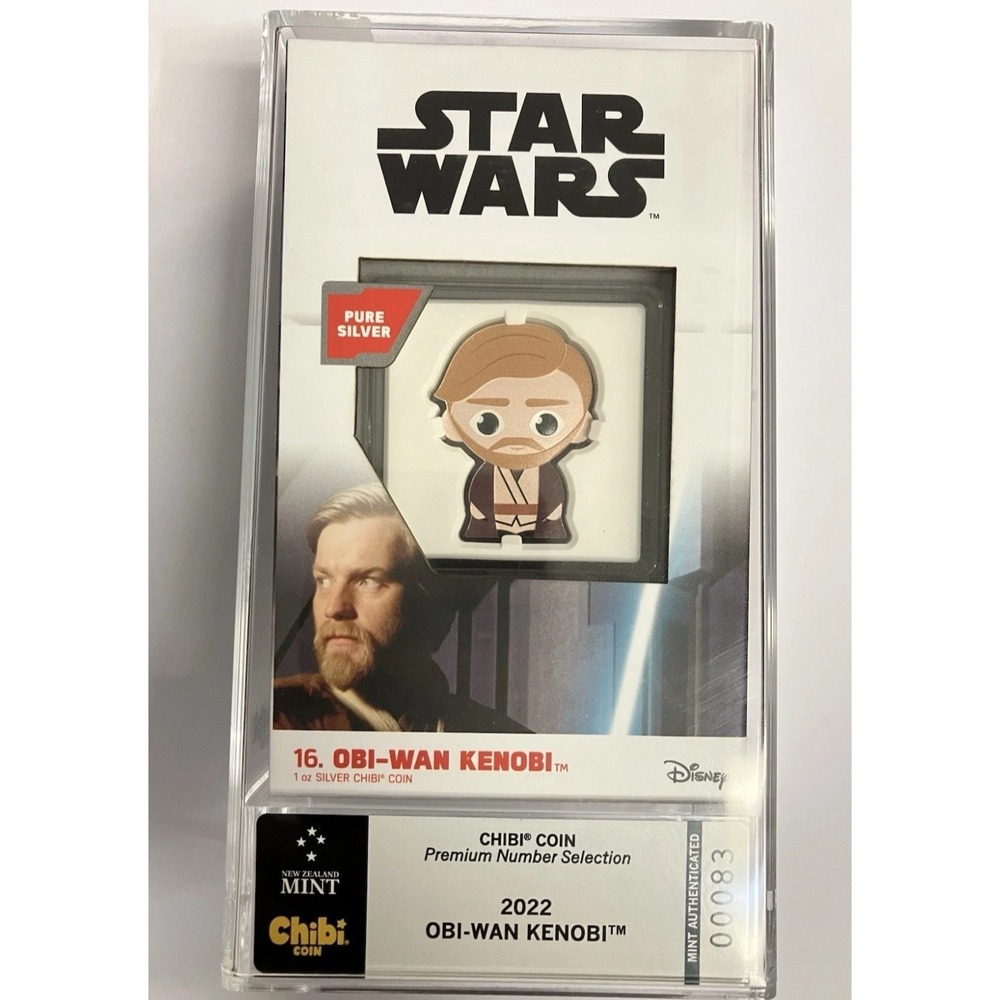 Star Wars Obi-Wan Kenobi 2022 1oz Silver Chibi Coin NZ Mint Premium 83/150